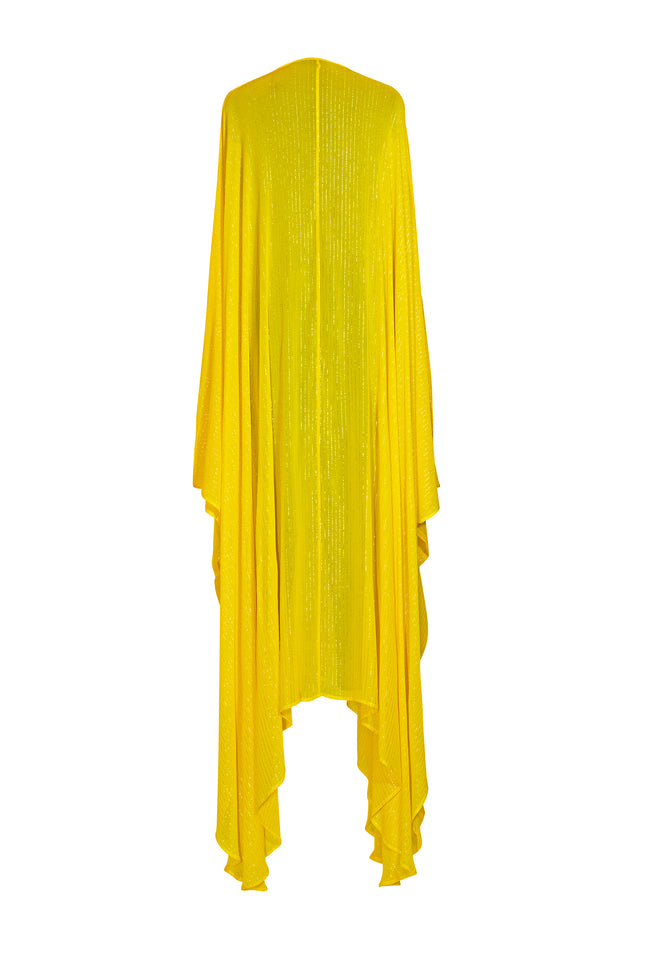 Yellow Lurex Goddess kaftan - saisankoh
