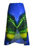Sea Green Linen Wrap Skirt