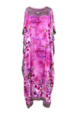 Sonya 44 Inch Silk Crepe Embellished Kaftan - saisankoh