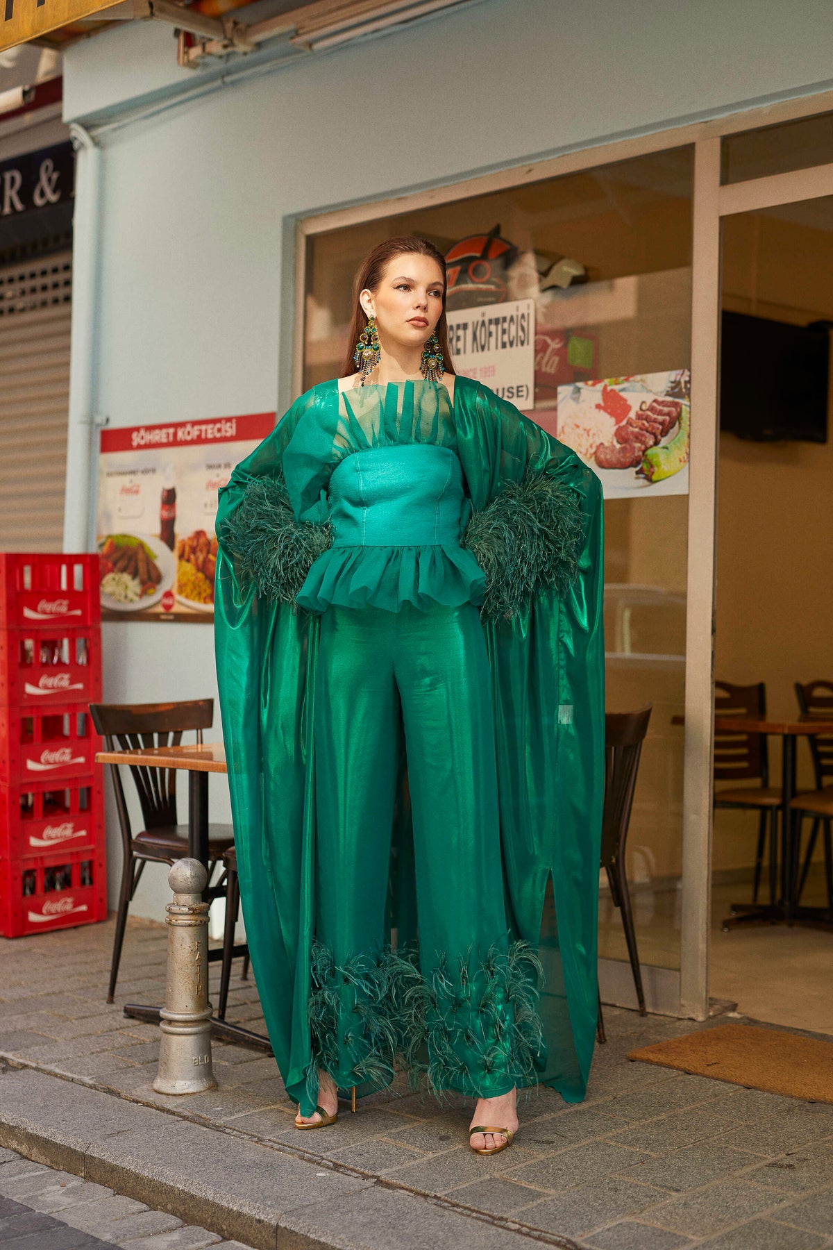 Nadia Coat in Emerald by Sai Sankoh — Sai Sankoh coats