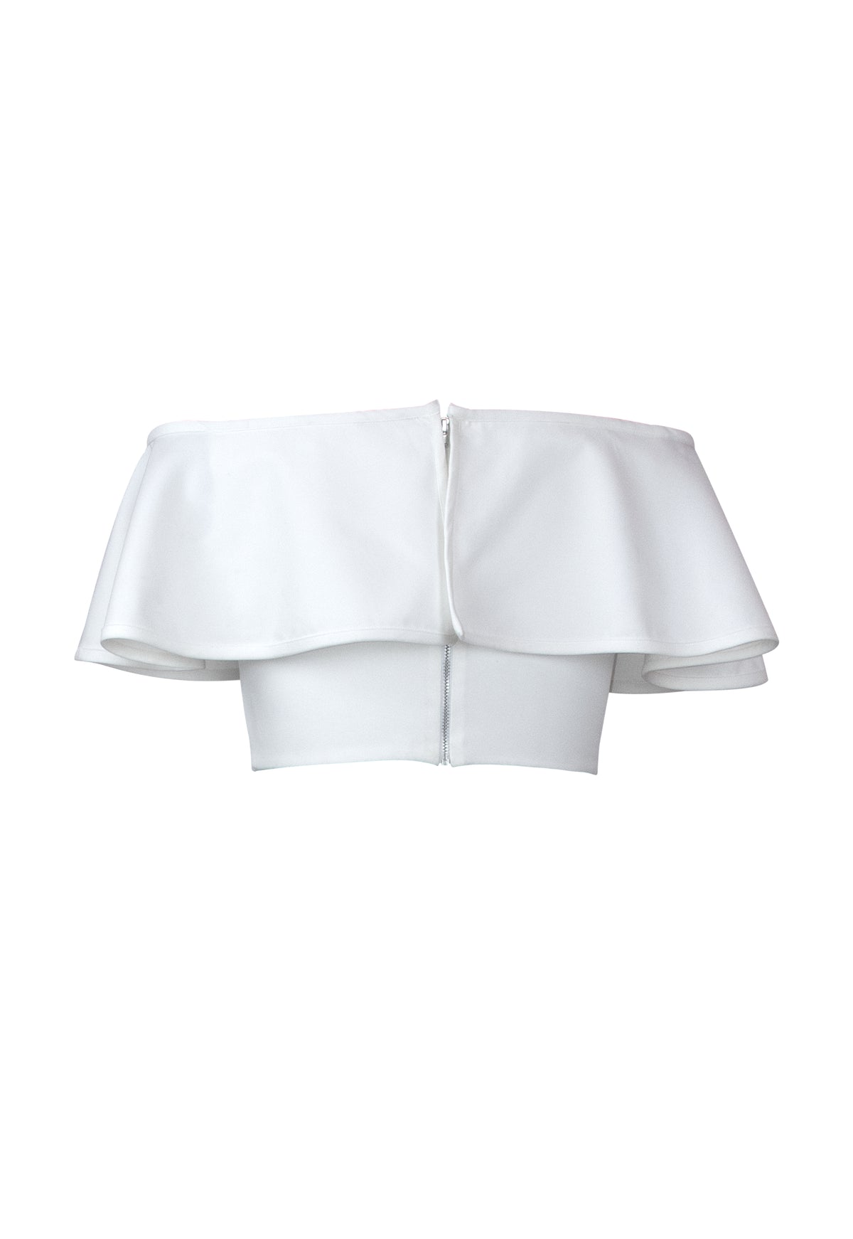 White Reyna Dove Crop Top - saisankoh