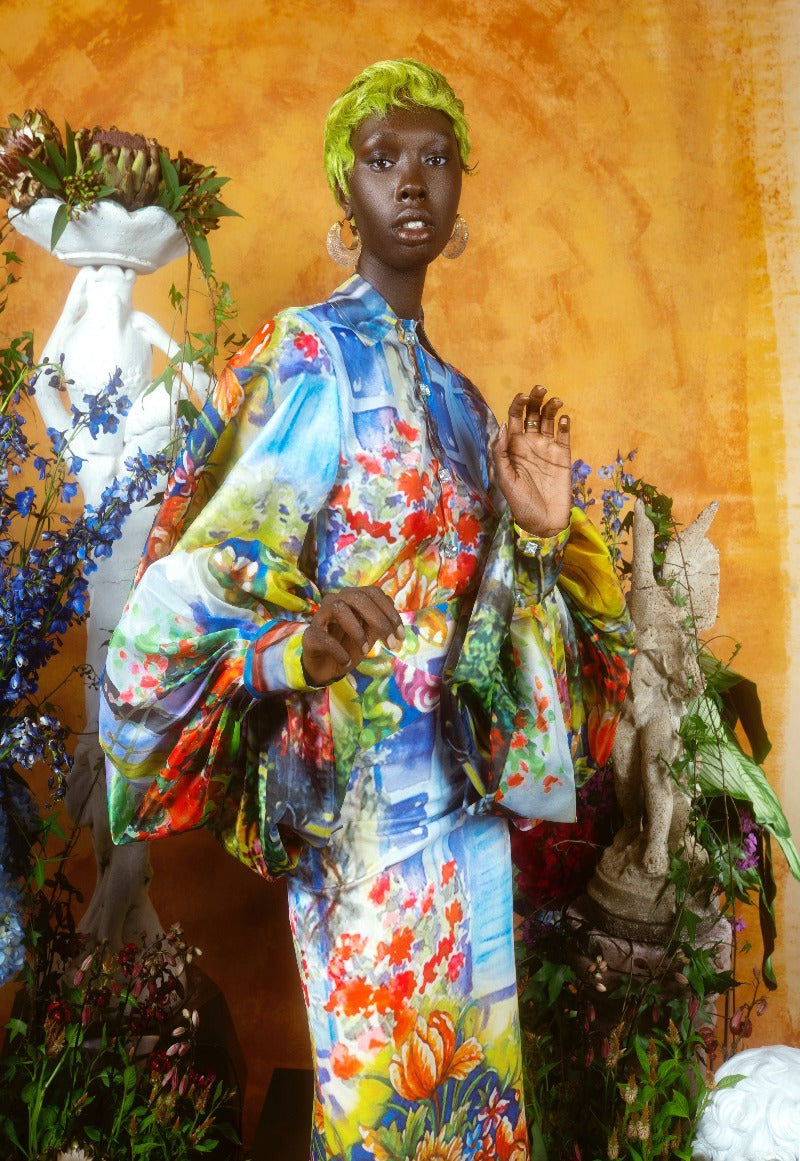 Sicily Print Stretch Skirt by Sai Sankoh — view 4