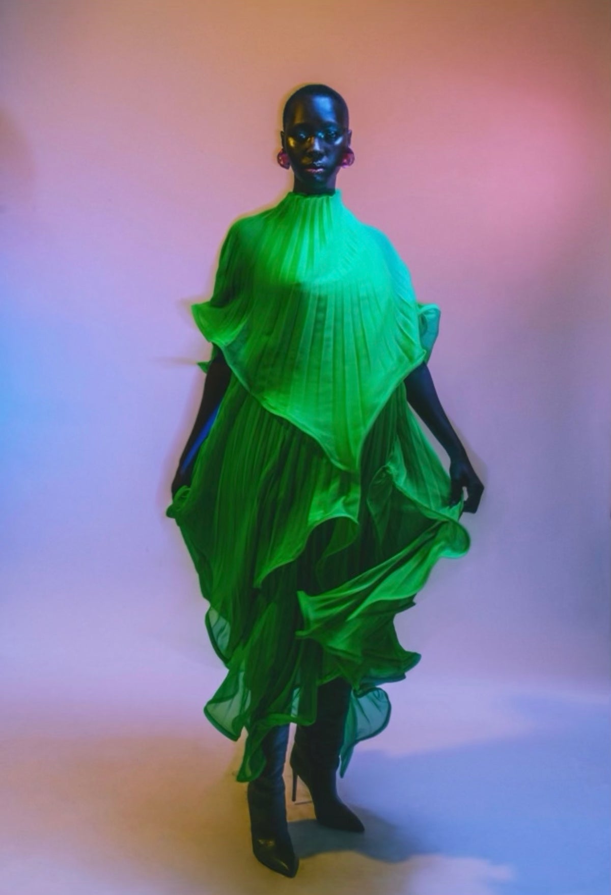 Mabel Dress in Green by Sai Sankoh, luxury resort dress