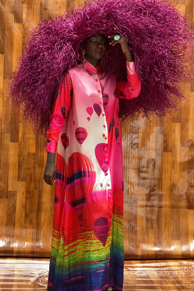 Juniper Print Shirt Dress by Sai Sankoh, luxury resort shirt dress
