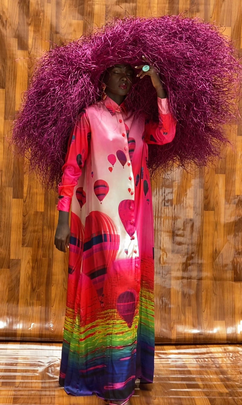 Juniper Print Shirt Dress by Sai Sankoh, luxury resort shirt dress