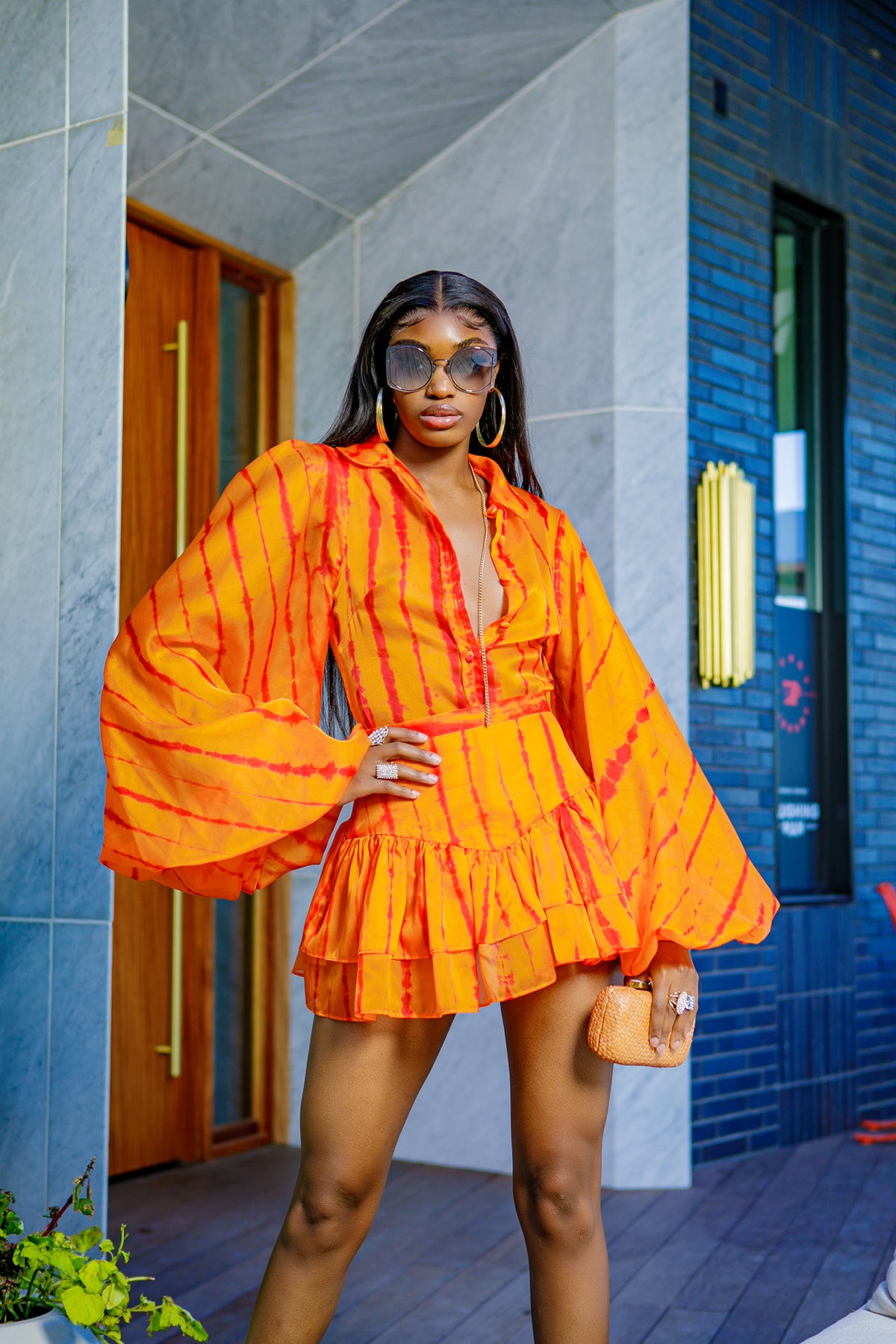 Orange Charlotte Blouse by Sai Sankoh — view 8