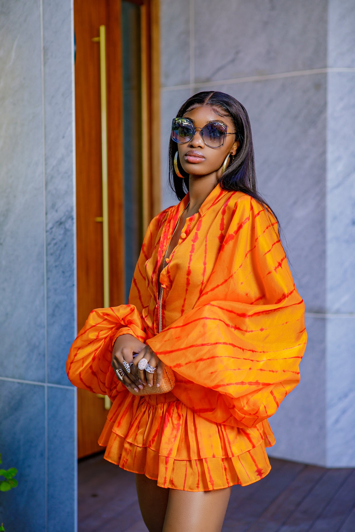 Orange Charlotte Blouse by Sai Sankoh — view 5