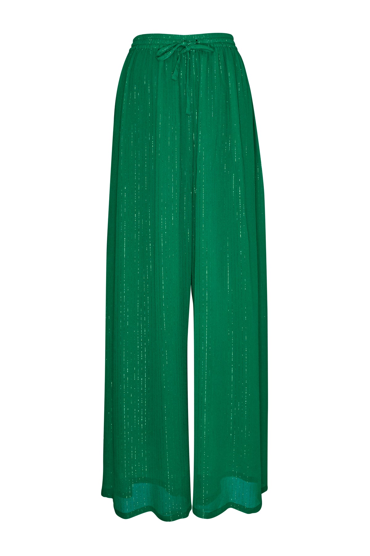 Forest Green Lurex Pants - saisankoh