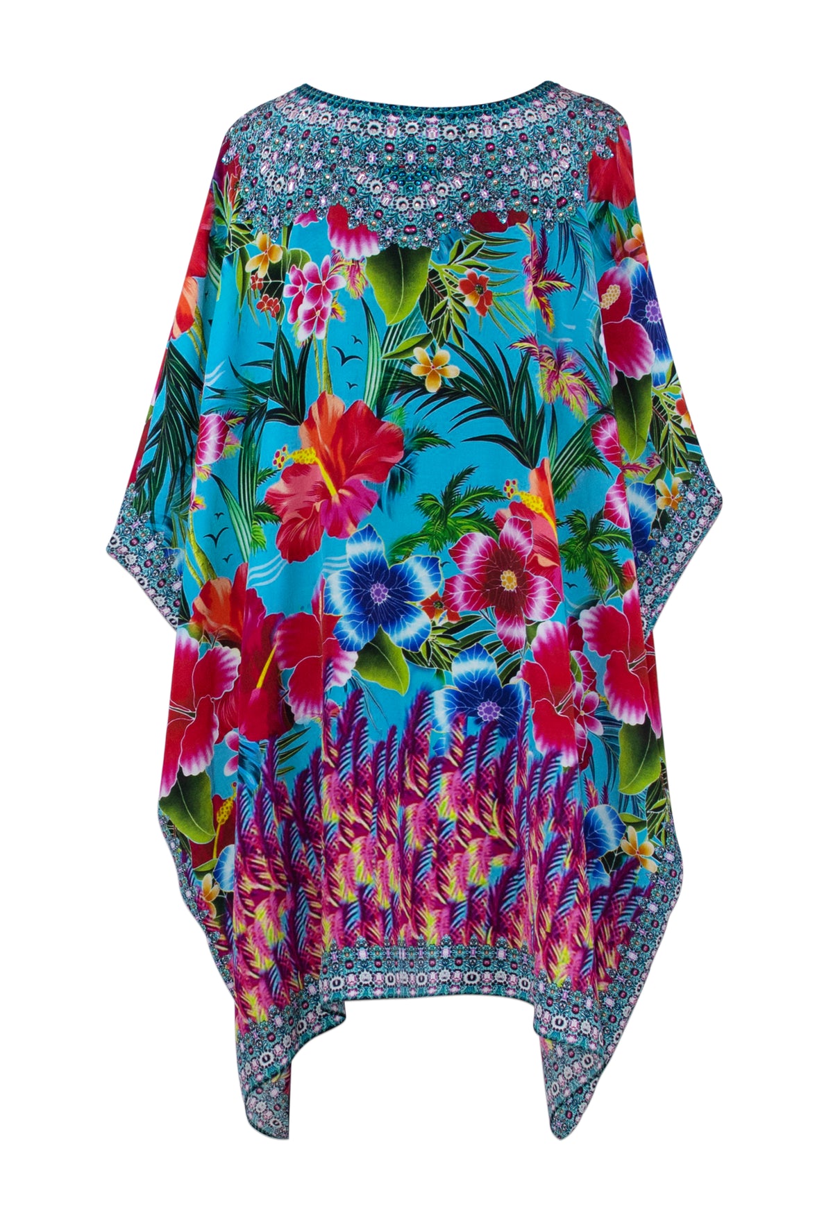 Lynae Short  Silk Crepe Kaftan - saisankoh