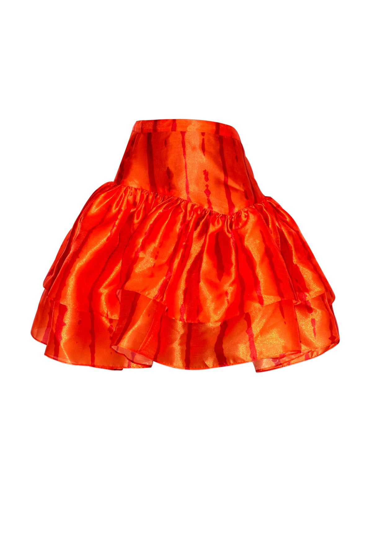 Orange Doreen Skirt by Sai Sankoh, luxury resort skirt