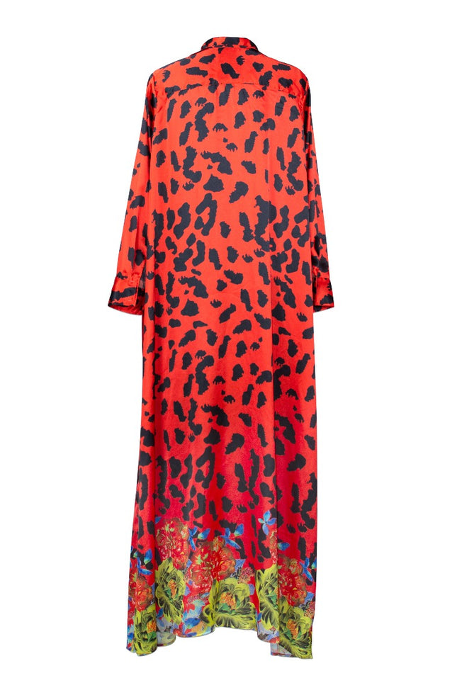 Red Jezebel Shirt Dress - saisankoh