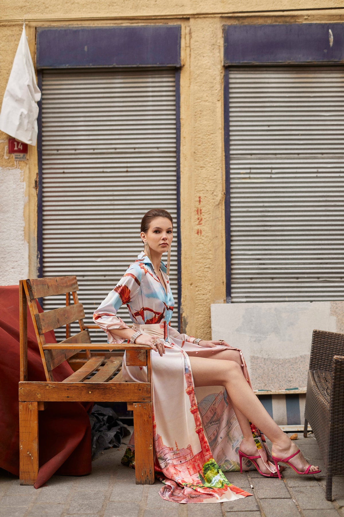 Istanbul Print Shirt Dress by Sai Sankoh — view 6